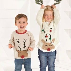 Like New- Mid Pie Sparkle Christmas Reindeer Sweater